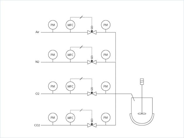 生物反應(yīng)器氣體流量控制